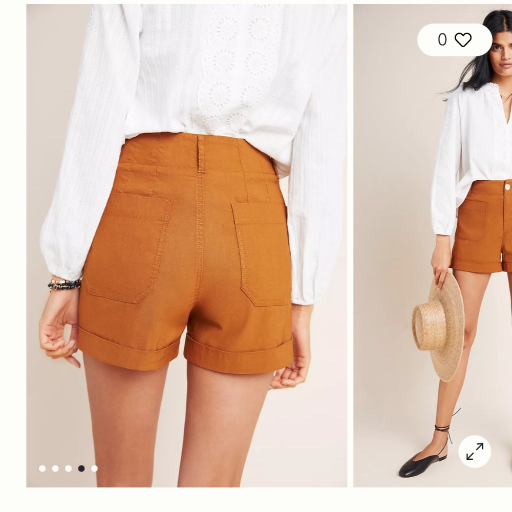 Anthropologie Patch Pocket Shorts - Picture 3 of 8